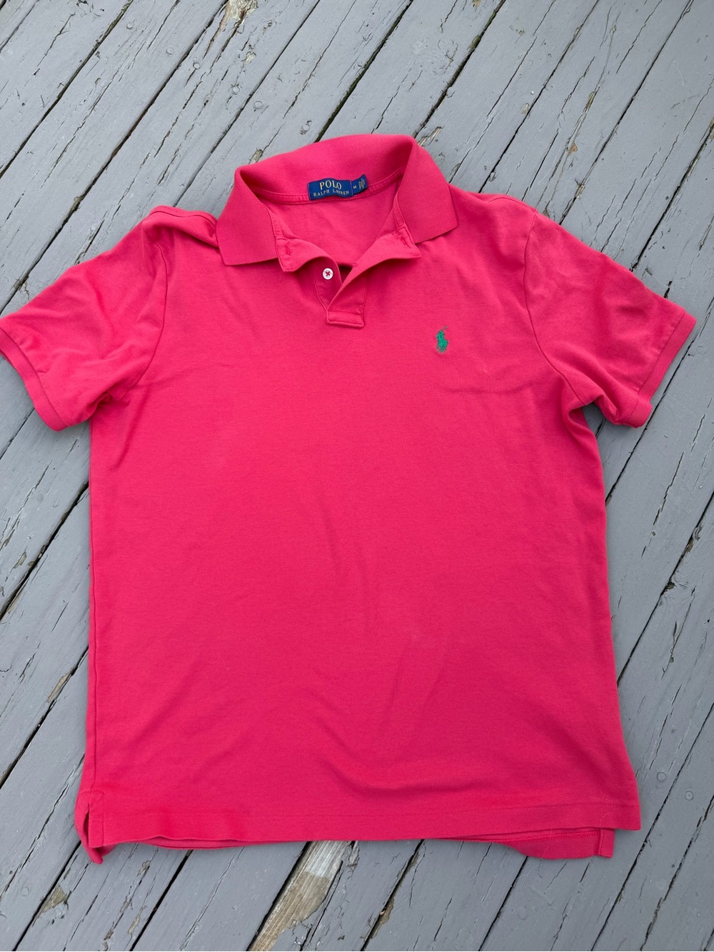 Polo by Ralph Lauren Bright Coral Polo with Turquoise Pony